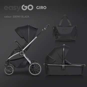 EasyGo Giro Ebony Black Vežimėlis 2 in 1