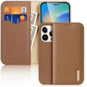 Dėklas Dux Ducis Hivo Leather iPhone 14 Pro Rudas kaina