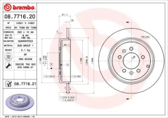 Stabdžių diskas BREMBO 08.7716.21 kaina