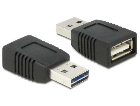 Delock Adapteris EASY USB 2.0-A Stecker zu USB 2.0-A Buchse nur Ladefunktion