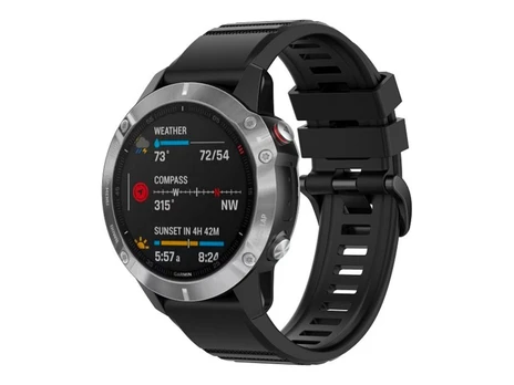 Fixed QuickFit silikoniranneke, 22 mm, musta