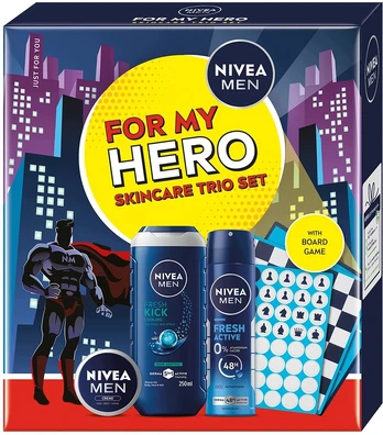 Nivea Rinkinys Šv. 2026 vyrams „For my Hero“ (0108330)