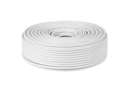 Cabletech Koaksialinis kabelis RG6U varinis 75om, Ø7.1mm, baltas