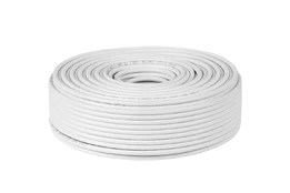 Cabletech Koaksialinis kabelis RG6U varinis 75om, Ø7.1mm, baltas kaina