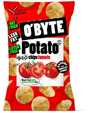 O'BYTE Kartupeļu čipsi ar tomātu garšu 90g