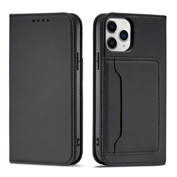 Dėklas Magnet Card Case for iPhone 12 Pro Max Juodas