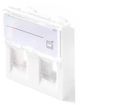 Lanview EURO OUTLET 45x45 - 2-PORT