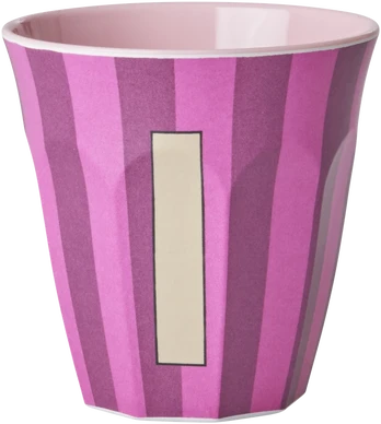 Rice - Melamine Cup with the Letter I - Rožinė - Medium