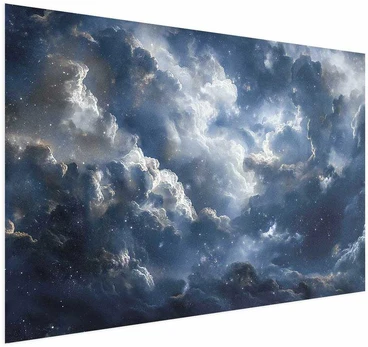 Artgeist Plakatas - Astronomical Wonders: Clouds and Stars in Harmonious Union