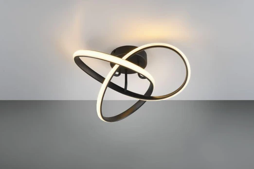 Meo LED ceiling lamp matt black gaismeklis