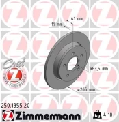 Stabdžių diskas ZIMMERMANN 250.1355.20 kaina