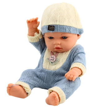 Lėlė - kūdikis Knitted Outfit, 29 cm, Mėlyna