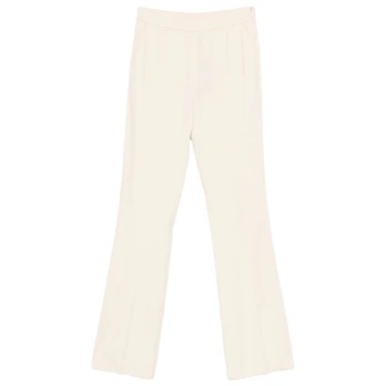 Kelnės moterims, Smėlio, Elasticated-waist trousers