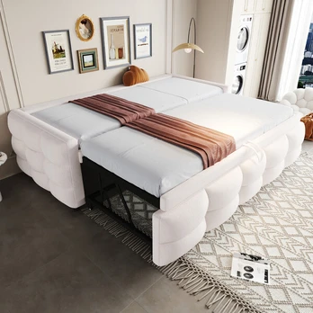 Ištraukiamas sofa-lova, 90/180x190 cm, su grotelėmis, 2 dėžės
