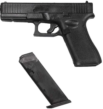 Glock 17 guminis pistoletas (maketas) su dėtuve