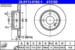 ATE 24.0113-0182.1 Brake Disc kaina