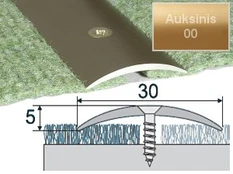 Profilis Effector A03 sujungimo | auksinis 180 cm 30x5 mm