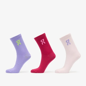 On Logo Sock High 3-Pack Orchid/ Comet - Dydis L (2UF10313891 Kojinės)