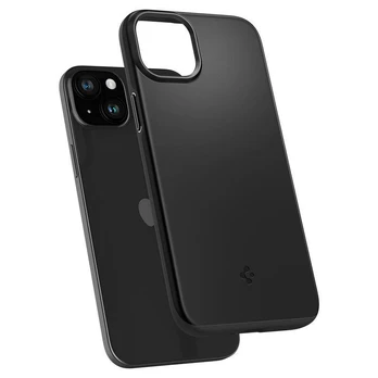 Juodas dėklas Apple iPhone 15 telefonui "Spigen Thin Fit"