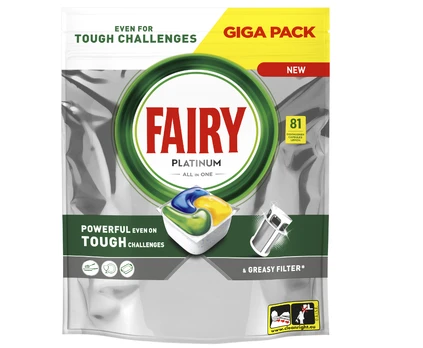 Fairy Platinum All in One Lemon indaplovės kapsulės 81 vnt.
