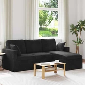 Sofa Juoda 198 x 134 x 80 cm Aksomas kaina