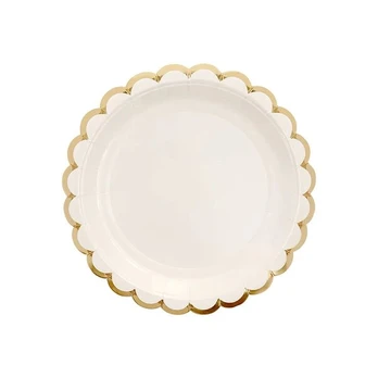 Popierinės lėkštės, baltos, 18 cm., 10 vnt.