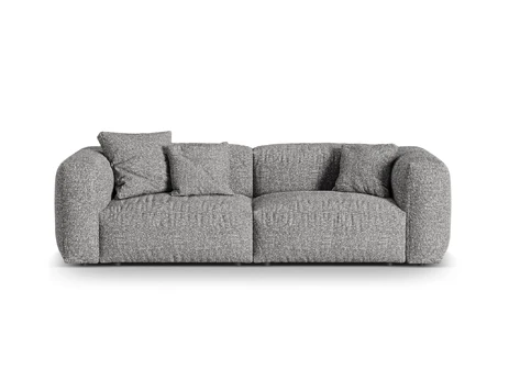 Boucle Modular Sofa, "Martina", 3 Seats, 240x106x75, Graphite