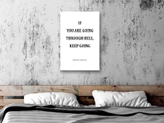 Artgeist Paveikslas - If You Are Going Through Hell, Keep Going (1 Part) Vertical kaina