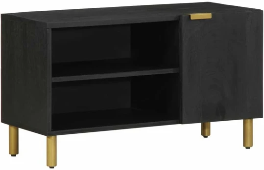 televizoriaus spintelė Juoda 80x33x46 cm Engineered Wood