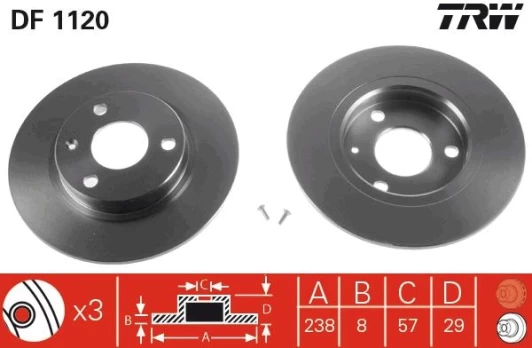 TRW DF1120 Brake Disc