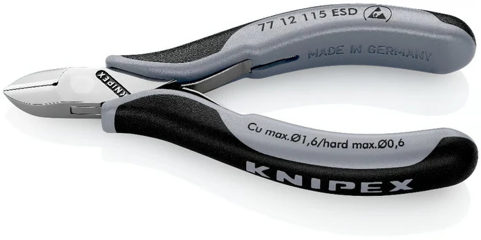 Pliers | side,cutting | ESD | two-component handle grips | 115mm