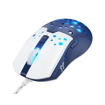 Klaviatūra Laidinė pelė Hoco GM51 Gaming balta/mėlyna
