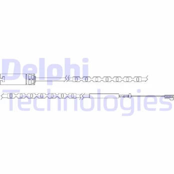 Įspėjimo kontaktas, stabdžių trinkelių susidėvėjimas DELPHI LZ0244