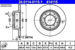 ATE 24.0114-0115.1 Brake Disc