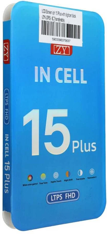 „iPhone 15 Plus“ ekranas su juodu jutikliniu ekranu (ZY-LTPS) IC perkeliama