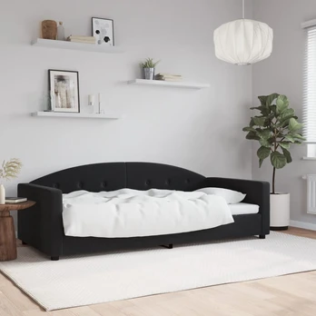 Lova Sofa, juodos spalvos, 90x190cm, aksomas