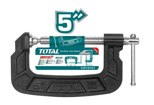 Spaustuvas TOTAL, G-formos, 125 mm, THT13151