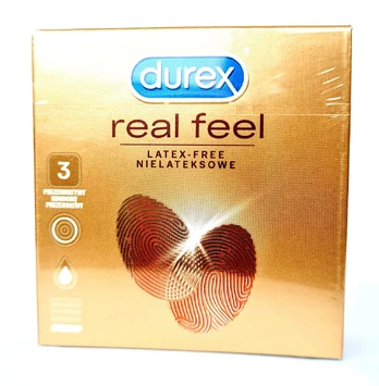 DUREX prezervatyvai REAL FEEL, 3 vnt.