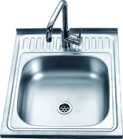 Nerūdijančio plieno plautuvė D6050A uždedama su sifonu 0.6 mm kaina