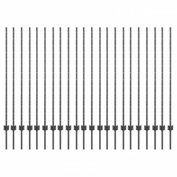tvorų stulpai 44 vnt U-formos pilka 180 cm plieno
