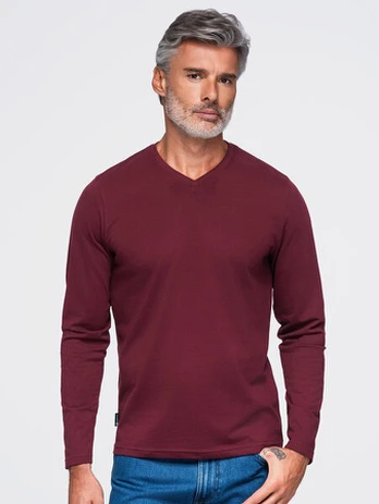 Marškinėliai vyrams Ombre OM-LSBL-0143, raudoni