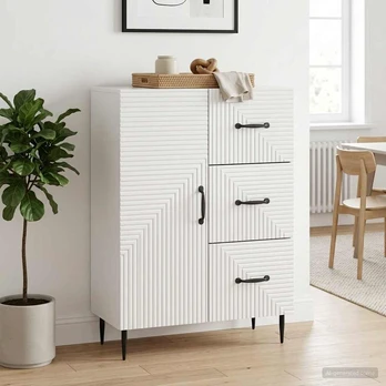 Kabalas Itin blizgi balta 66 x 34,5 x 89,5 cm Apdirbta mediena