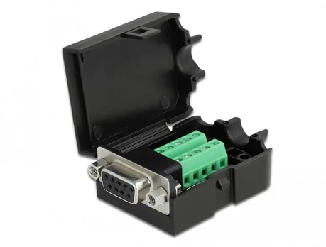 DELOCK Adapteris D-Sub9 Buchse zu Terminalblock mit Gehäuse