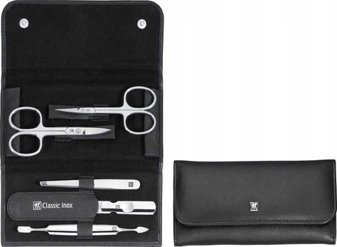 Zwilling Zwilling CLASSIC INOX juodas Push Button Leather Case, 5 vnt.