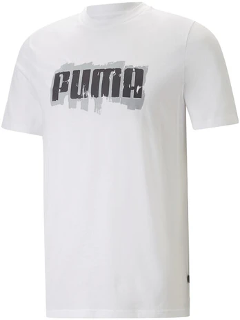 Puma marškinėliai vyrams Graphics Puma Wording 674475 02, balta
