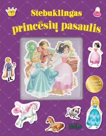 KNYGA Stebuklingas princesių pasaulis. Knygelė su magnetukais