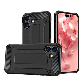 Dėklas Hurtel Hybrid Armor iPhone 16 Plus Case - Juodas