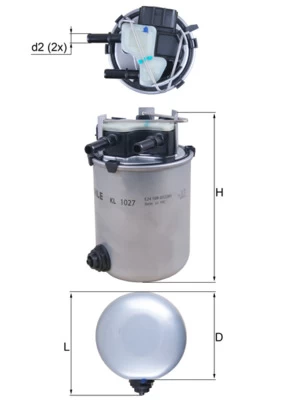 Degalų filtras KNECHT KL1027