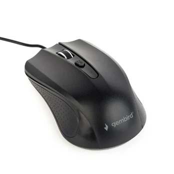 Gembird Pelė optinė juoda/usb kabelis 1.8m