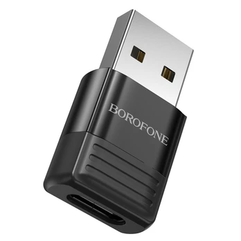 Oem Borofone Adapteris BV18 - USB to Type C - juodas